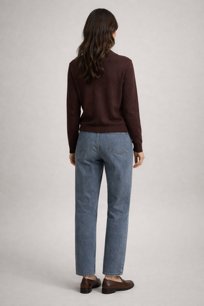 Trixie Crop Cardigan - Chocolate