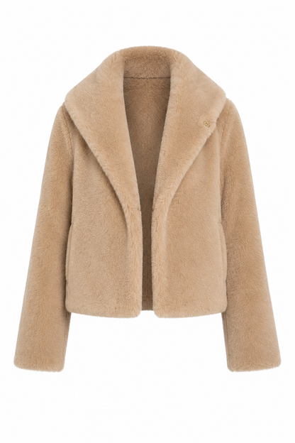 Valencia Faux Fur Jacket - Beige