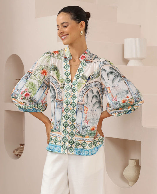 Vivien Top - Tropicana Print