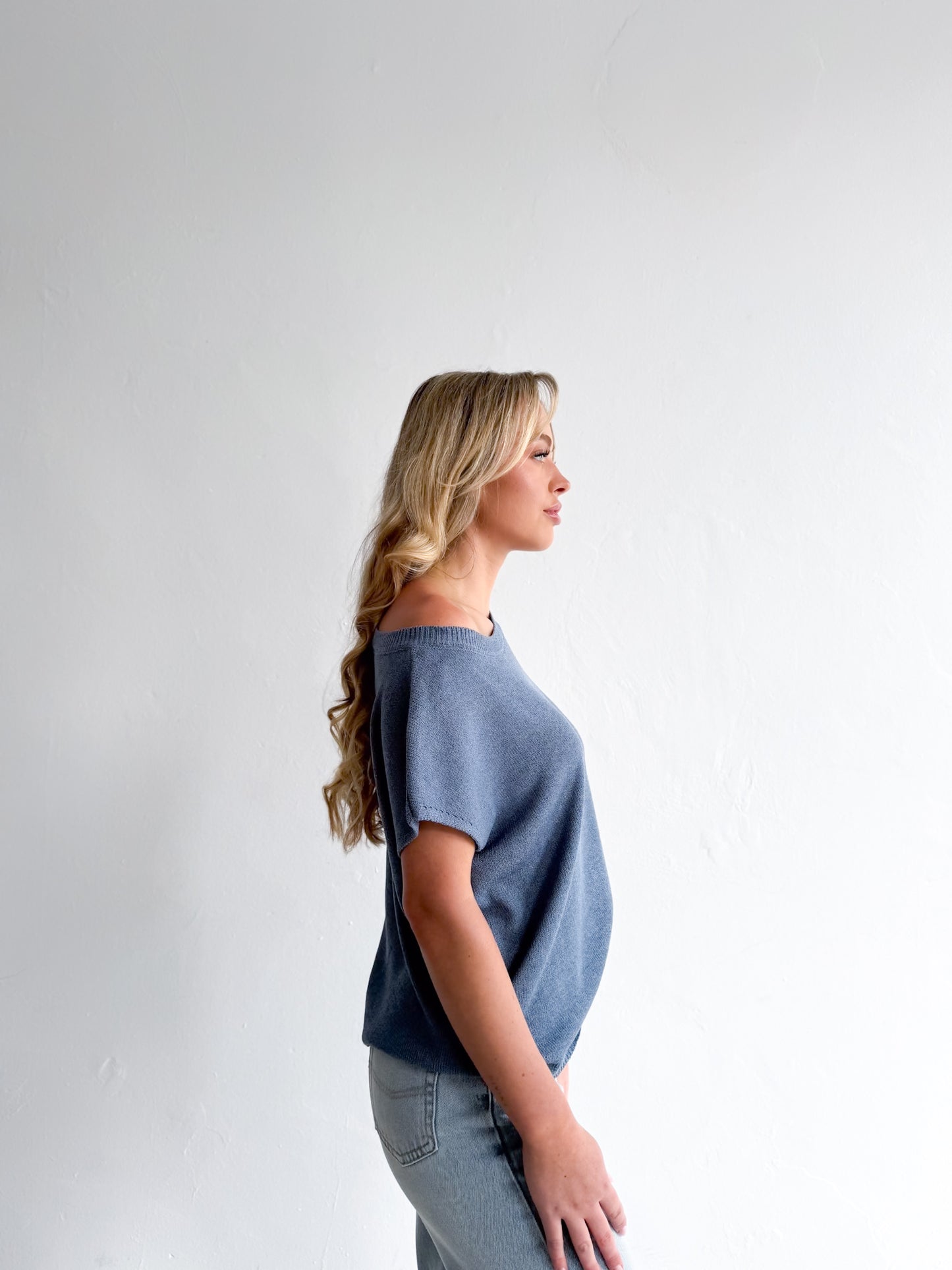 Willow Asymmetrical Top - Denim
