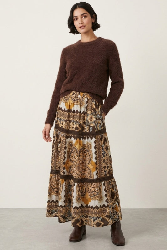 Yasmin Maxi Skirt - Persian Paisley Print