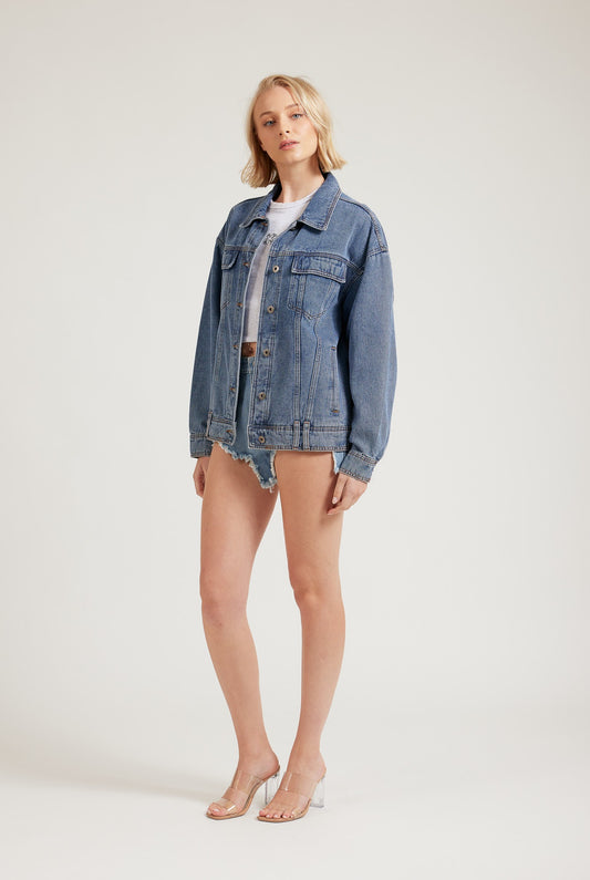 Zoya Denim Jacket - Dark Blue