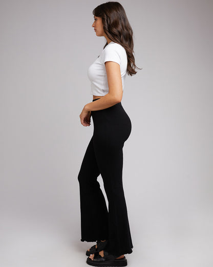 AAE Rib Flare Pant - Black