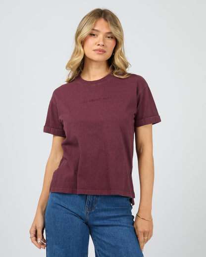 AAE.Washed Tee - Wine