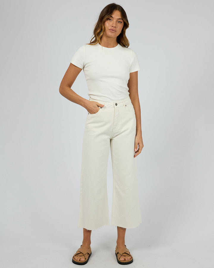 Charlie High Rise Wide Leg Jean - Vintage White