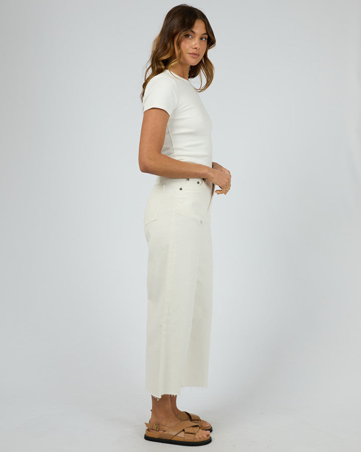 Charlie High Rise Wide Leg Jean - Vintage White