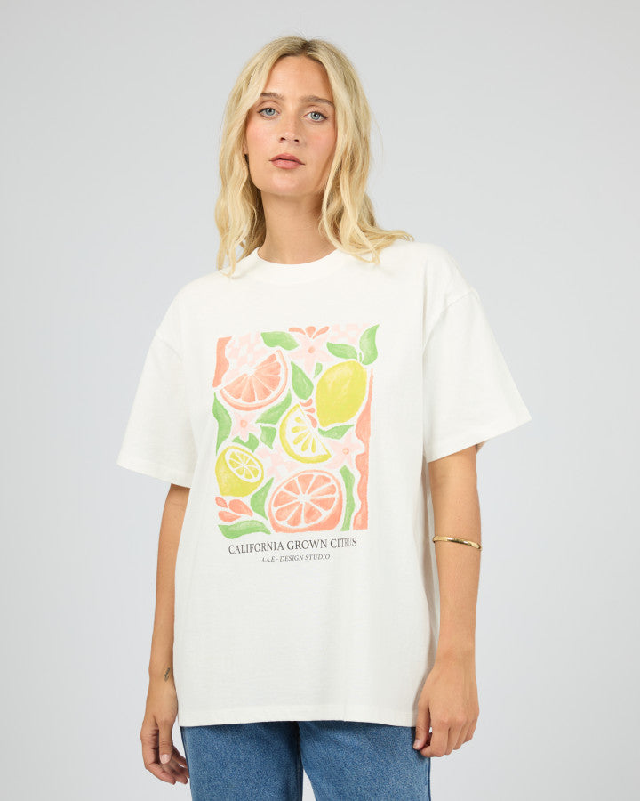 Citrus Relaxed Tee - Vintage White