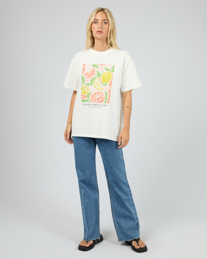 Citrus Relaxed Tee - Vintage White