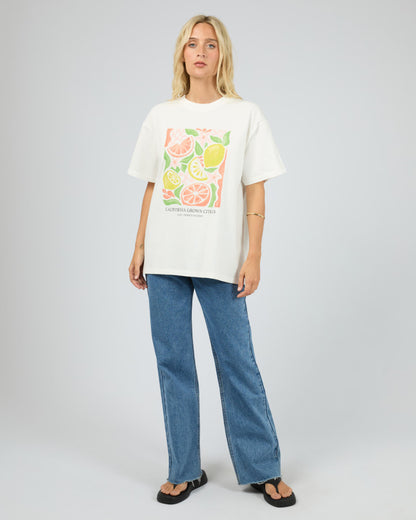 Citrus Relaxed Tee - Vintage White