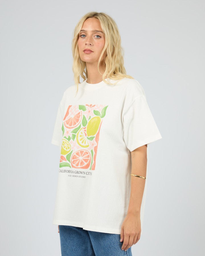 Citrus Relaxed Tee - Vintage White