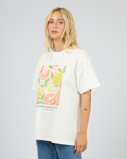 Citrus Relaxed Tee - Vintage White