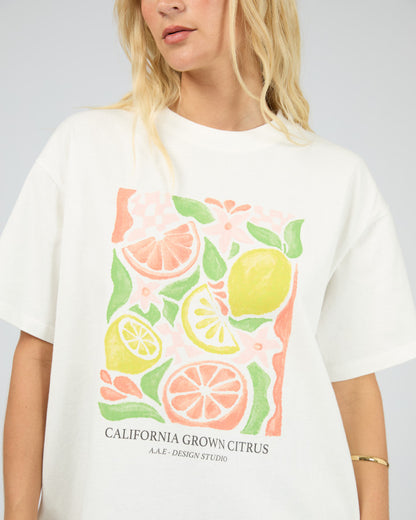 Citrus Relaxed Tee - Vintage White