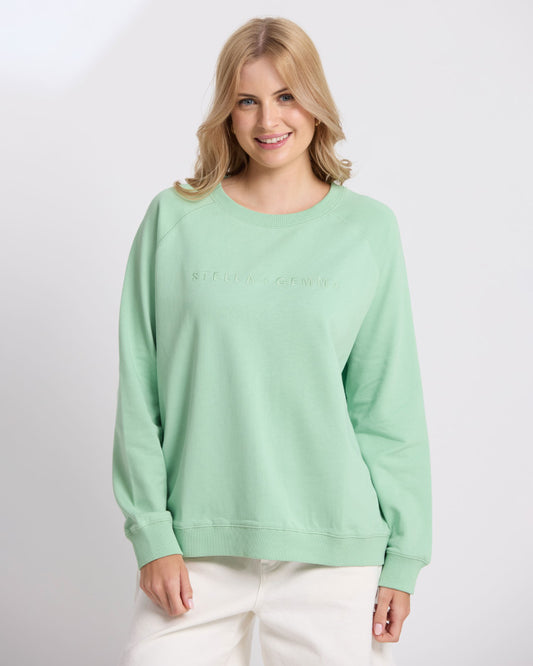Classic Embroidered Sweat - Green