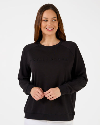 Stella + Gemma Classic Sweater - Black