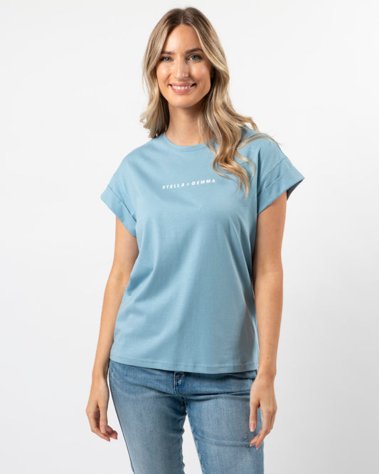 Stella + Gemma Logo Tee - Ocean