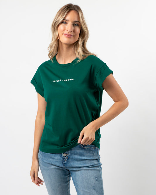 Stella + Gemma Logo Tee - Pine