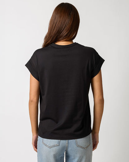 Stella + Gemma Leopard California Tee - Black