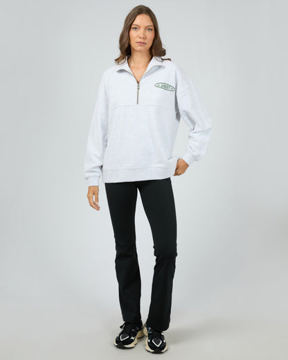 Elevated Relaxed 1/4 Zip Crew - Snow