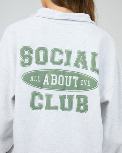 Elevated Relaxed 1/4 Zip Crew - Snow