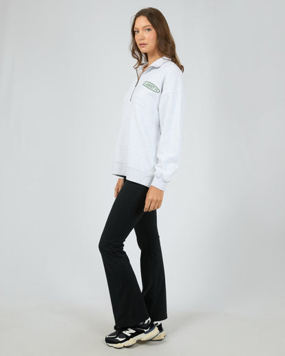 Elevated Relaxed 1/4 Zip Crew - Snow