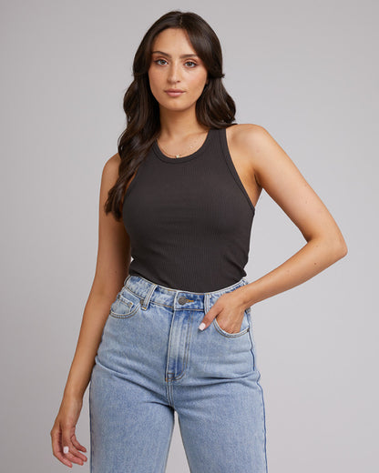 Eve Rib Baby Tank - Washed Black