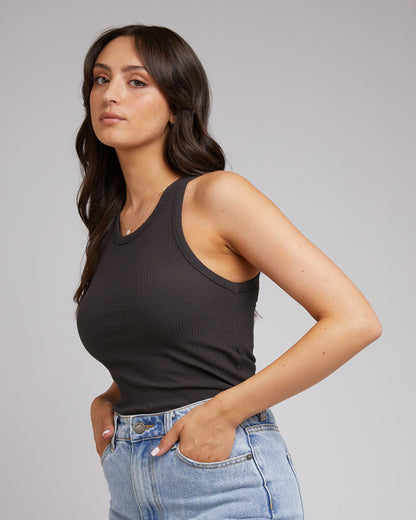 Eve Rib Baby Tank - Washed Black