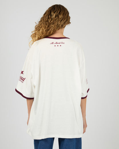 Howdy Oversized Tee - Vintage White