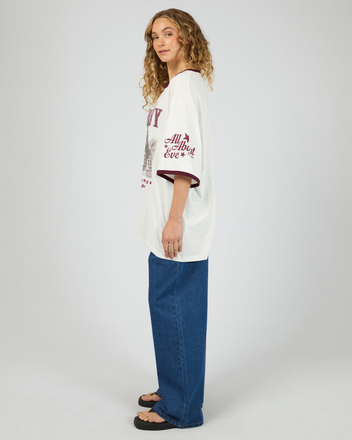 Howdy Oversized Tee - Vintage White