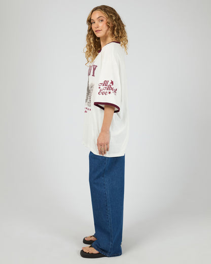 Howdy Oversized Tee - Vintage White