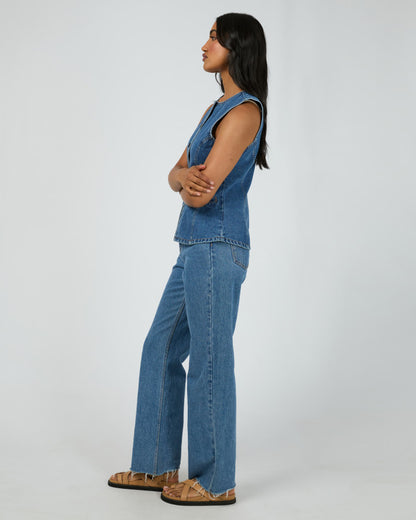 Lena Denim Vest - Heritage Blue