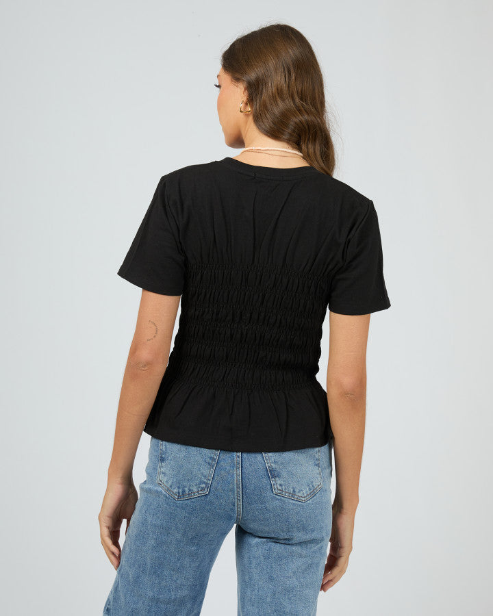 Lipa Ruched Top - Black