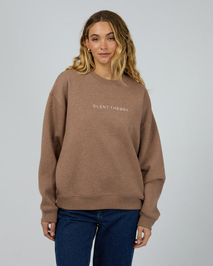 Logo Crew Sweater - Brown