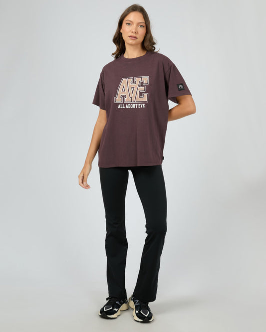 Monogram Relaxed Tee - Brown
