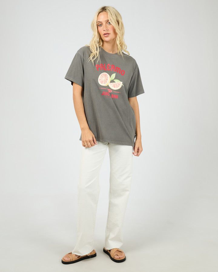 Palermo Relaxed Tee - Charcoal