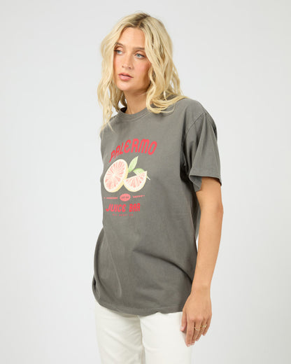 Palermo Relaxed Tee - Charcoal