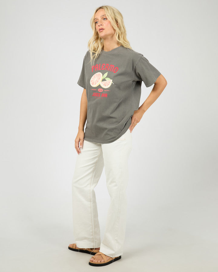 Palermo Relaxed Tee - Charcoal