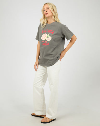 Palermo Relaxed Tee - Charcoal