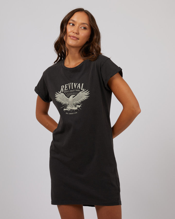 Revival Tee Dress - Washed Black