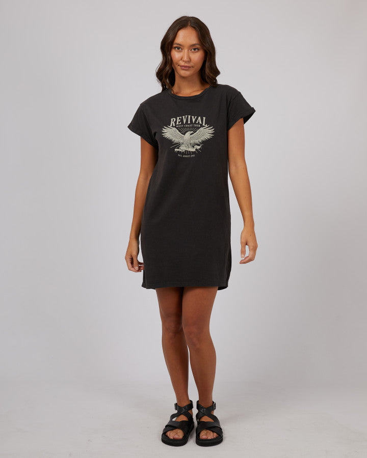 Revival Tee Dress - Washed Black