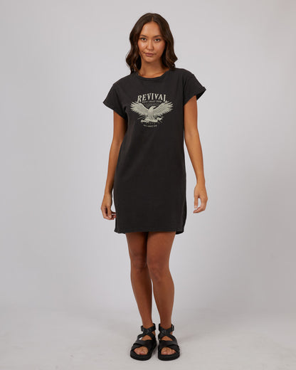 Revival Tee Dress - Washed Black