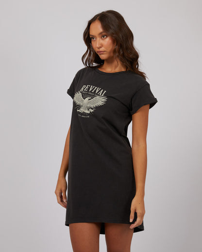 Revival Tee Dress - Washed Black