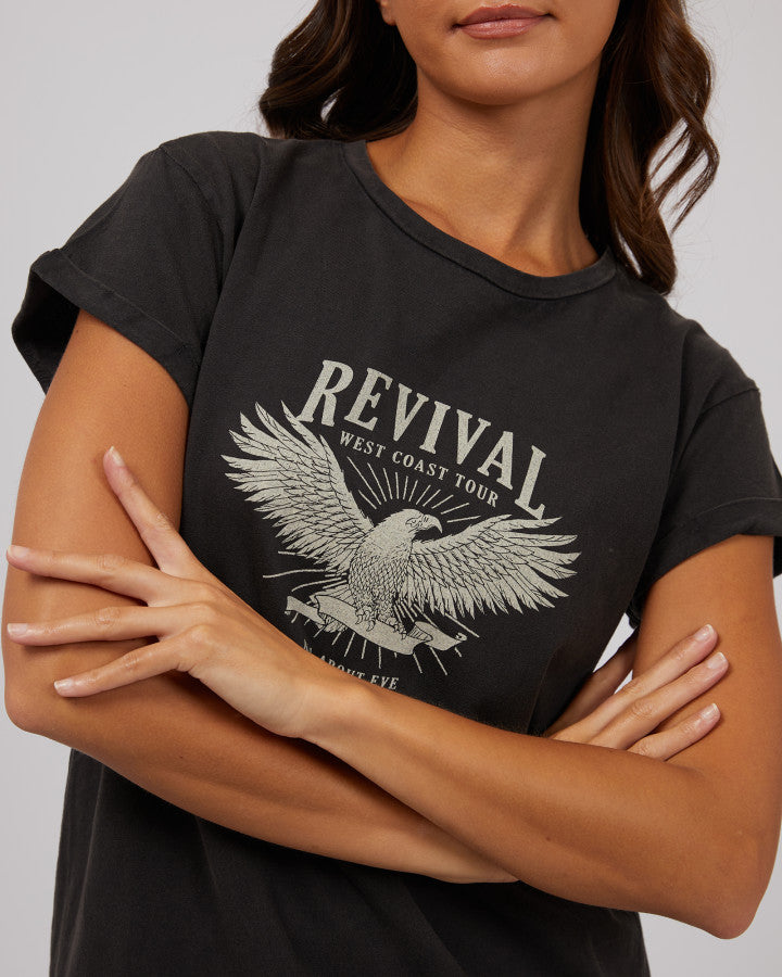 Revival Tee Dress - Washed Black