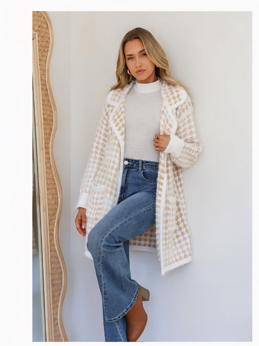 Bronty Checked Cardigan