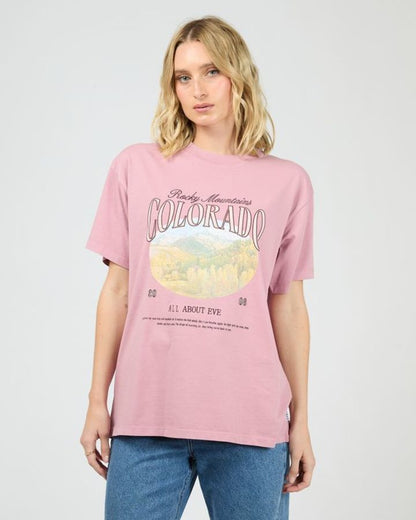 Rocky Mountain Relaxed Tee - Quartz Pink