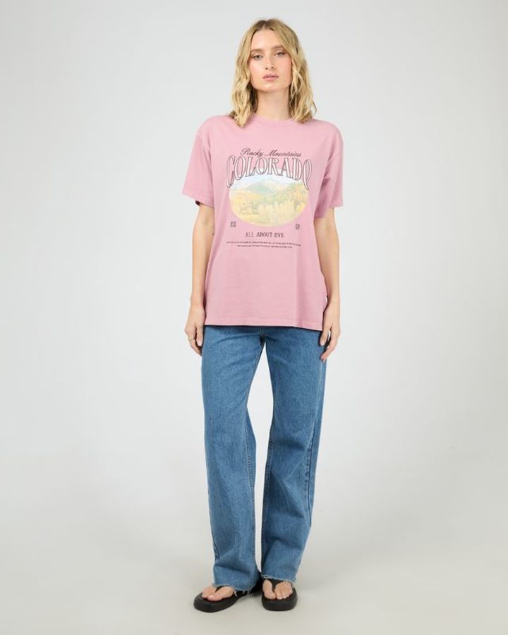 Rocky Mountain Relaxed Tee - Quartz Pink