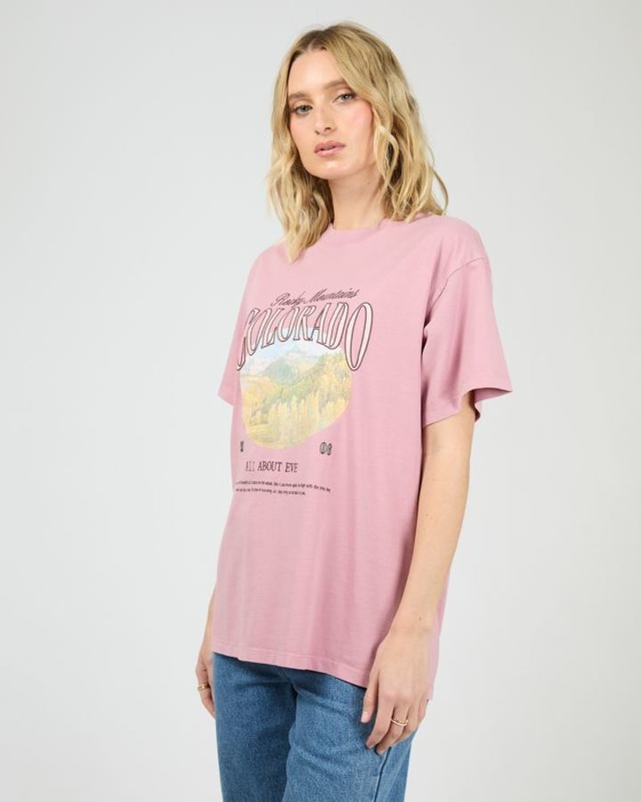 Rocky Mountain Relaxed Tee - Quartz Pink