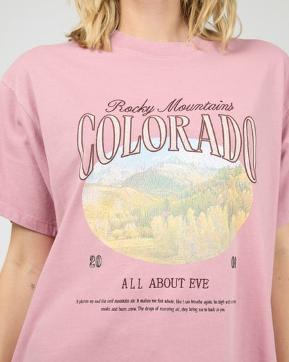 Rocky Mountain Relaxed Tee - Quartz Pink