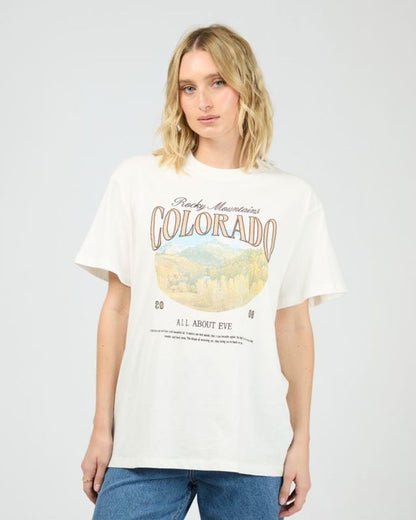 Rocky Mountain Relaxed Tee - Vintage White