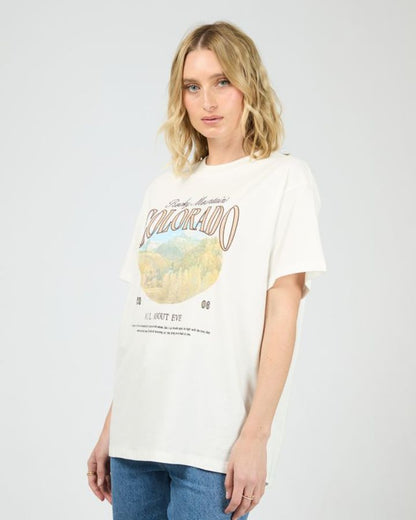 Rocky Mountain Relaxed Tee - Vintage White