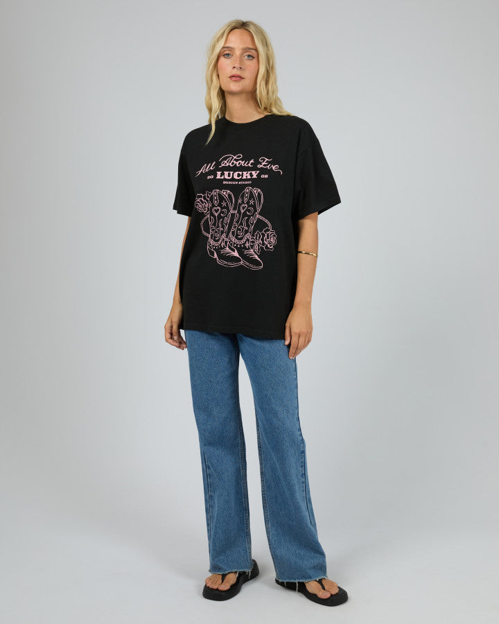 Rodeo Relaxed Tee - Washed Black